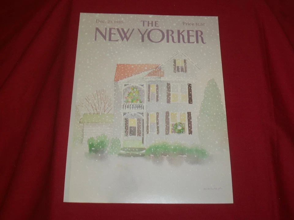 1985 DECEMBER 23 NEW YORKER MAGAZINE FRONT COVER ONLY - GREAT ART FOR FRAMING - Imagem 1 de 1