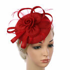 Feathers Fascinator Headband Hair Clip Wedding Cocktail Party Ladies  Flower Hat