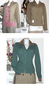 NTS Not The Same Camisa Blusa Verde Caqui Esmeralda Algodón - Nuevo - Picture 1 of 10