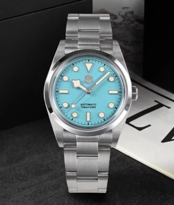 San Martin SN021-G-B2 36mm Automatic Light Blue Dial Diver Watch - Image 1 of 4