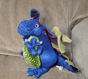 Manhattan Toy Royal Renaissance Dragon Plush 9" Blue Purple Green - Picture 1 of 3