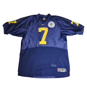 2007 Nike Authentic Michigan Wolverines Chad Henne 7 Rose Bowl Jersey Size 48 XL - Picture 1 of 10