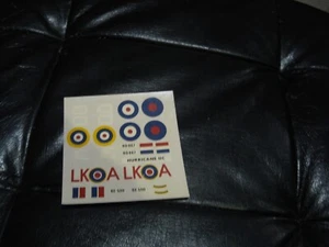 Hawker Hurricane IIC decal sheet from a 1/72 scale AMT kit - Picture 1 of 1
