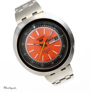 SEIKO 5 Orange UFO jumbo Ref 6119-6400 Automatic 1975 RESTAURATO - PERFETTO - Picture 1 of 14
