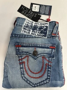 RARE True Religion Herren Ricky Relaxed Straight Super T Jeans M859NAAJ Gr. 30X32 - Bild 1 von 14