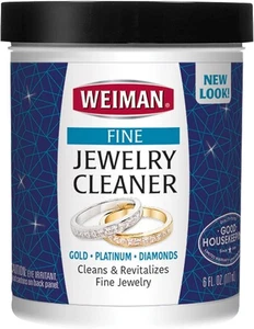 Weiman Fine Jewelry Cleaner Liquid mit Reinigungsbürste – stellt Glanz wieder her 6 Oz. - Bild 1 von 7