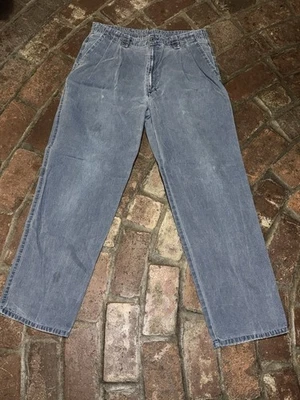 VTG Dockers By Levi’s Pleated Denim Pants Size 36x34 80’s-90’s Style - Image 1 of 4