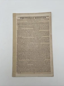 Niles’ Weekly Register April 17, 1813 / Napoleon And The Pope, Prospects Peace - Picture 1 of 5