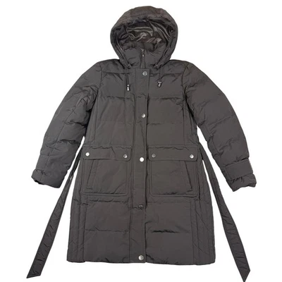 Lands End Parka Jacket Womens S, 6-8 Brown Puffer Down Hooded Long Winter Coat - Image 1 of 4