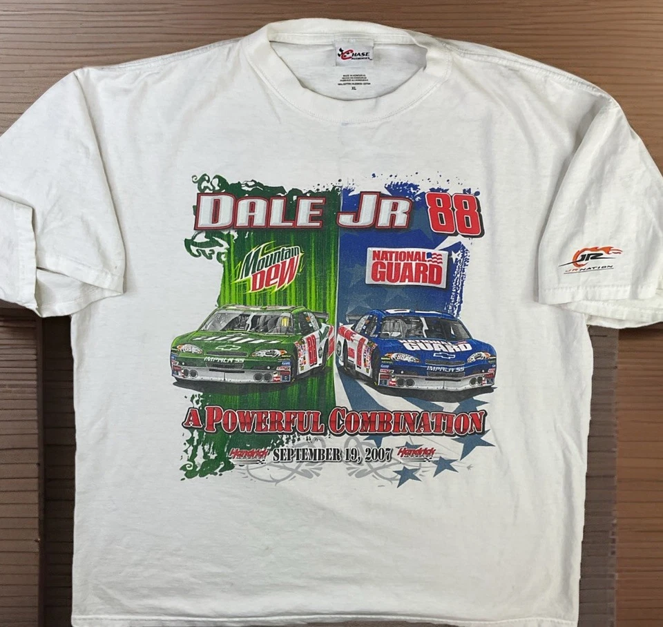 Camiseta De Colección Chase Dale Jr 88 Nascar Mountain Dew Guardia Nacional Y2K Hombres XL Foto 1 de 4