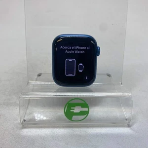 Unlocked Apple Watch Series 7 41MM Blue Aluminum A2475 Face Only - Zdjęcie 1 z 8