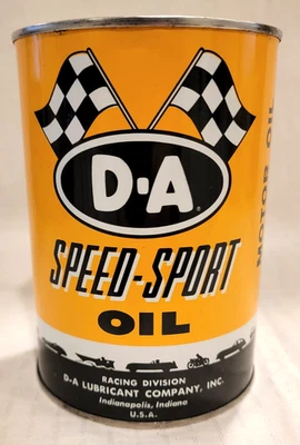 Vintage D-A SPEED-SPORT OIL 1 quarto lata - COMPLETO - Metal - DA Speed Sport Motor qt - Imagem 1 de 4