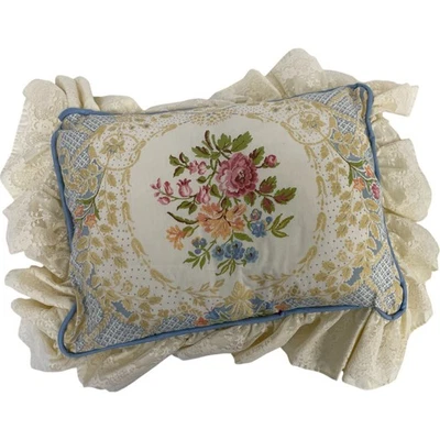 Croscill Home Multicolor Floral Rectangular Throw Pillow Cottage Core Bedding - Image 1 of 4
