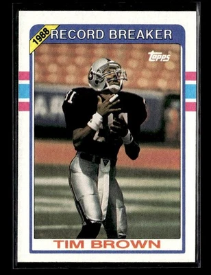 1989 Topps #2 Tim Brown Los Angeles Raiders - Image 1 of 2