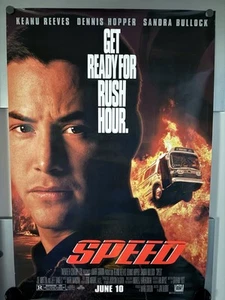 VELOCIDAD - Póster de la película - Original - 27" x 40" - 1994 - Doble cara Keanu Reeves - Imagen 1 de 9