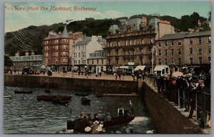 Rothesay Harbour Bute Scotland Posted Valentines Vintage Postcard - Picture 1 of 2