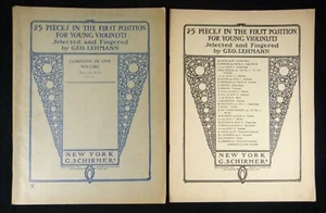 25 Pieces in the First Position for Young Violinists Geo. Lehmann Schirmer ©1900 - Picture 1 of 4