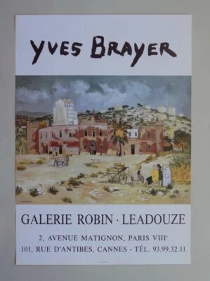 Yves BRAYER : Affiche d'exposition Galerie Robin LEADOUZE - Photo 1/2