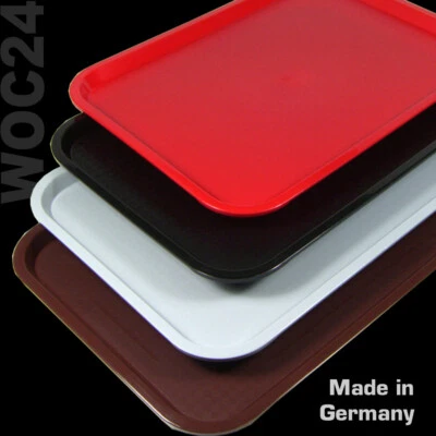 GASTRO Kunststoff Serviertablett Fastfood Kantinen Tablett grau braun schwarz - Bild 1 von 2