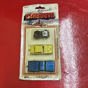 Vintage 1981 MidgeTOY Daredevil 3 Car Diecast Metal Set NIP Midget Toy - Picture 1 of 6