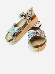 Pierre Dumas Snakeskin Sandals Size 5 - Picture 1 of 9