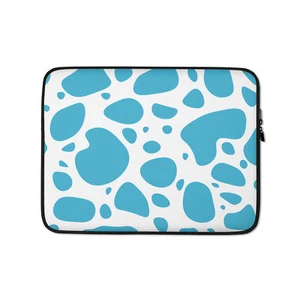 Blue Cow print Laptop Sleeve - Picture 1 of 1