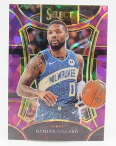 Damian Lillard 2023 Panini Select Mezzanine Purple ICE #'d/99 Milwaukee Bucks - Picture 1 of 2