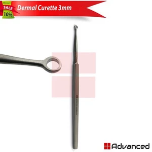 Instrumentos otorrinolaringología escarpador de dermatología quirúrgica Fox curette dérmica de 3 mm - Imagen 1 de 3