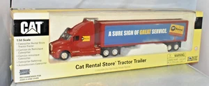 NORSCOT KENWORTH CAT RENTAL STORE TRACTOR & TRAILER 1:50 SCALE DIECAST MODEL MIP - Picture 1 of 5