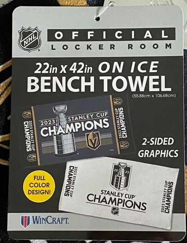 2023 STANLEY CUP CHAMPIONS VEGAS GOLDEN KNIGHTS 22"X42" ON-ICE BENCH TOWEL Cover