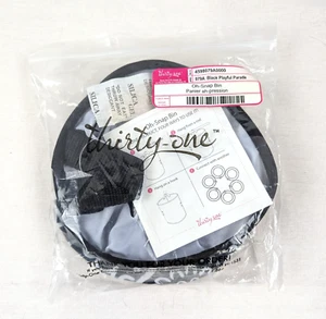 Thirty One Oh Snap Bin 079A Black Playful Parade Round New With Tags - Picture 1 of 11