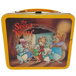 Vintage 1982 The Secret of NIMH Metal Tin Lunchbox Aladdin 1980s Movie - Picture 1 of 16