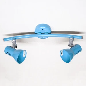 Litecraft Spotlight Bar Adjustable Ceiling 2 Light E14 Fitting - Blue Clearance - Picture 1 of 3