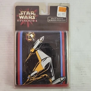 Star Wars Episode I Phantom Menace Space Battle Border Stick-Ups Naboo N-1 - Picture 1 of 6