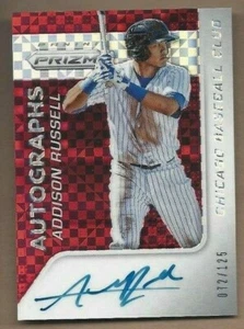 2015 Panini Prizm autographed baseball card Addison Russell Chicago Cubs 072/125 - Picture 1 of 1