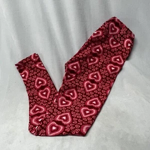 Lularoe Leggings Corazón Piezas Talla Única Rojo Rosa y Blanco San Valentín - Imagen 1 de 5