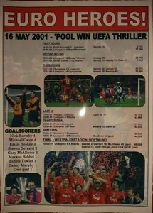 Liverpool 2001 UEFA Cup winners - souvenir print - Picture 1 of 1