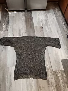 CAMICIA HAUBERK MAIL HAUBERK ACCIAIO NERO PIATTO RIVETTATA Vedi foto - Foto 1 di 11