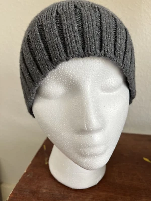 Lands End Beanie Womens size S/M Cotton & Wool Gray Foto 1 de 3