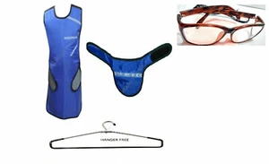 Set of X-Ray Protective New LEAD APRON THYROID COLLAR Lead Goggles 0.5mmpb - Picture 1 of 12