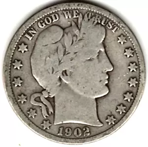 Medio dólar de peluquero 1902 grados MUY BUENO + ~ VER EL ESCANEO stk h1100 - Imagen 1 de 5