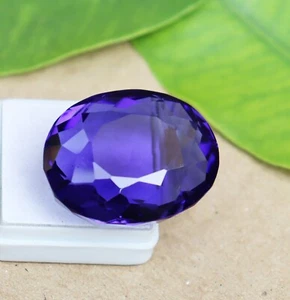 Piedras preciosas naturales sueltas de amatista púrpura con certificación 81,35 quilates forma ovalada - Imagen 1 de 6