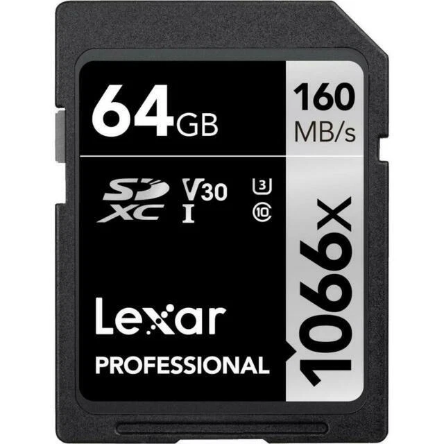Lexar Professional 1066x 64GB SDXC UHS-I Memory Card