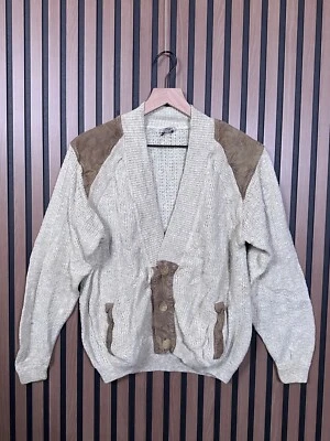 Vintage Bally Mediano/Grande Beige Cuero Gamuza Borde Lino Crotchet 3 Botones Foto 1 de 4