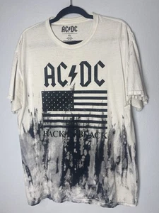 Camiseta ACDC Adulto XL Espalda Negra 1980 Gira por Estados Unidos Banda Envejecida Camiseta Bandera Rock - Imagen 1 de 7