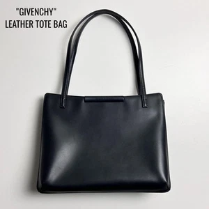 GIVENCHY Hand Bag Tote Purse Black Leather Authentic - Picture 1 of 24
