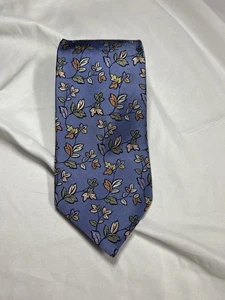 Lila blaue Blumen Krawatte Jos. A. Bank Signature Collection 100% Seide - Bild 1 von 8