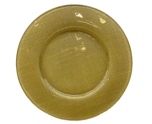 2 Stück 13 1/4 in Villeroy & Boch Verona Premium Struktur Platzteller, Gold - Bild 1 von 5