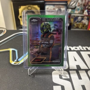 2024 TOPPS CROMO F1 LANDO NORRIS 47/99 VERDE AUTO GRADO PRIX CONDUCTOR DEL DÍA - Imagen 1 de 3