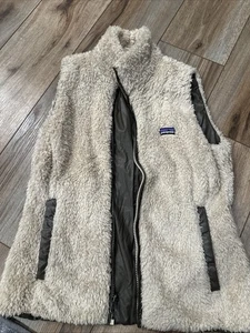 Vintage Patagonia Los Gatos Weste Damen S/M beige Hochflor Fleece wendbar - Bild 1 von 6